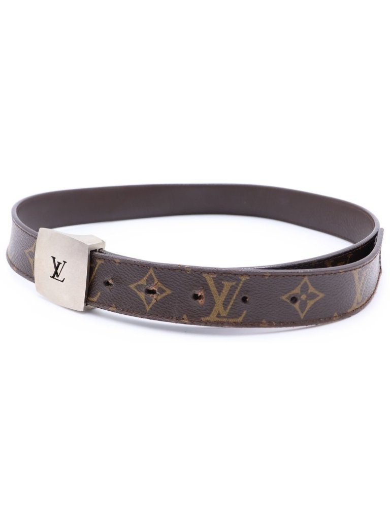 Louis Vuitton Monogram Ceinture Lv Cutout Belt Brown